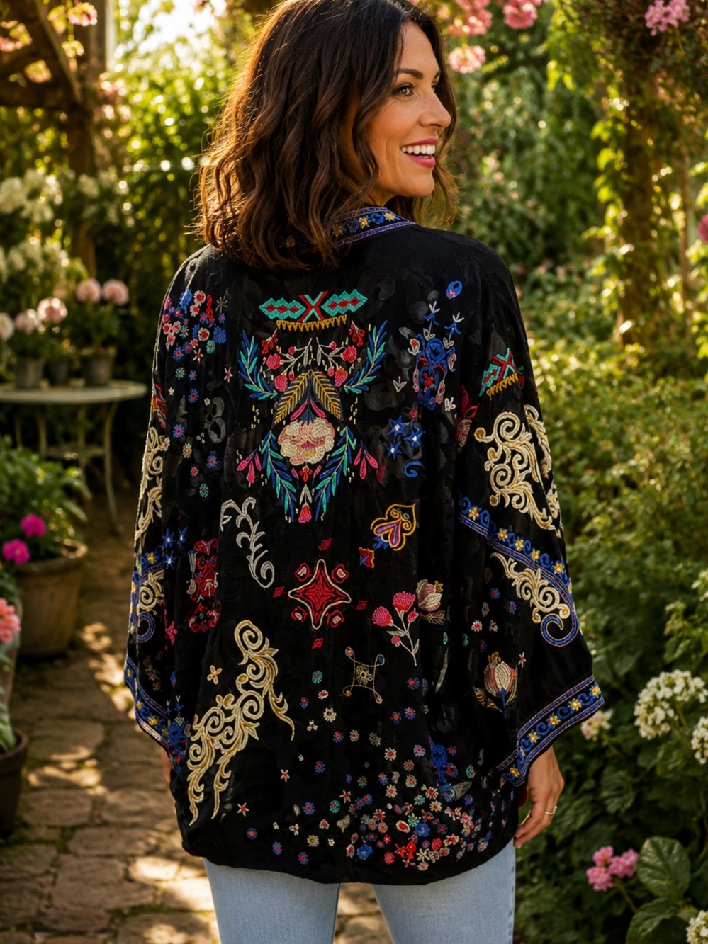 Johnny Was heavily embroidered Elletra Reversible
Kimono NWT RARE - Picture 14 of 14